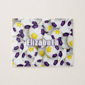 Puzzle équipe d'or violet couleurs filles garçons footbal (Horizontal)