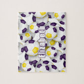 Puzzle équipe d'or violet couleurs filles garçons footbal (Vertical)