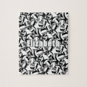 Puzzle équipe noire grise couleurs filles garçons volley- (Vertical)