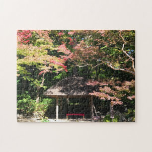 Puzzle Érables colorées et maison de repos