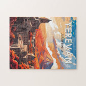 Puzzle Erevan Arménie Travel Art Vintage (Horizontal)