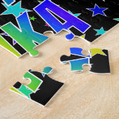 Puzzle "ERIKA" Prénom, Amusant "HEUREUX ANNIVERSAIRE" (Côté)