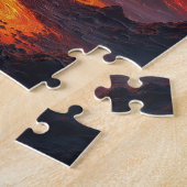 Puzzle éruption volcanique avec coulées de lave (Côté)