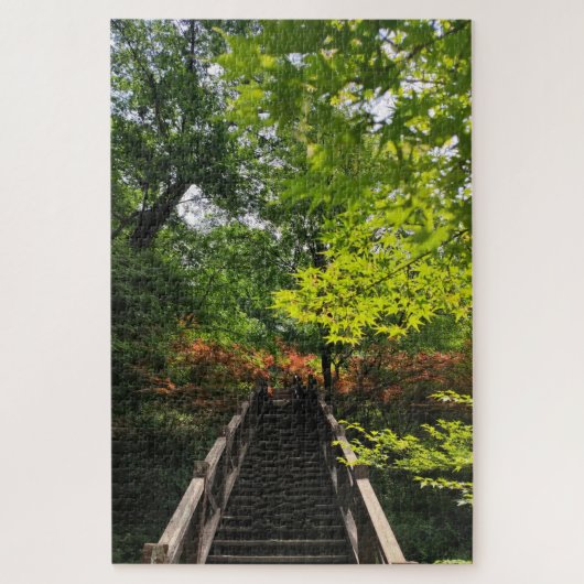 Puzzle Escalier forestier Nature Automne (Vertical)