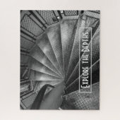 Puzzle Escalier métallique noir et blanc (Vertical)