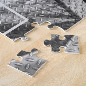 Puzzle Escalier métallique noir et blanc (Côté)