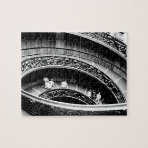 Puzzle Escalier spiral noir et blanc