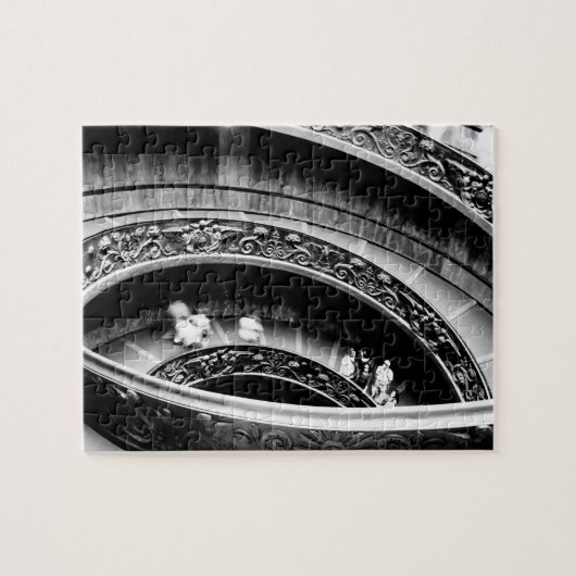 Puzzle Escalier spiral noir et blanc (Horizontal)