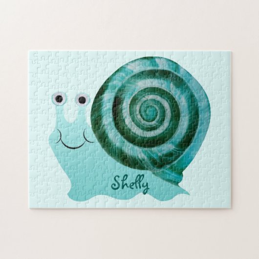 Puzzle Escargot bleu (Horizontal)