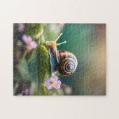 Puzzle escargot dans le jardin (Horizontal)