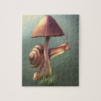 Puzzle Escargot sur le champignon