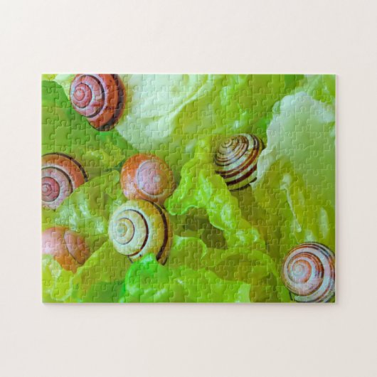 Puzzle Escargots sur laitue 252 pièces (Horizontal)