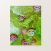 Puzzle Escargots sur laitue 252 pièces (Vertical)