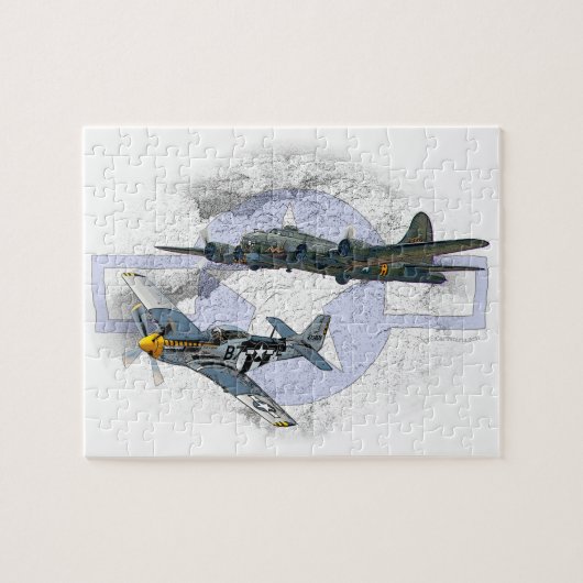 Puzzle Escorte de vol du mustang P-51 (Horizontal)