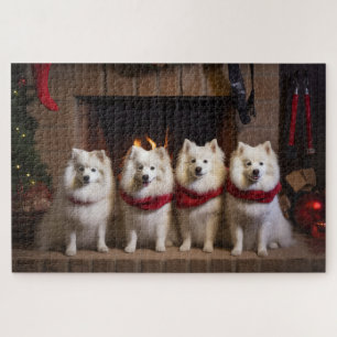 Puzzle Eskimo Américain au coin du feu de Noël