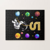 Puzzle Espace 5 Ans 5e Anniversaire Planètes Astronaut (Horizontal)