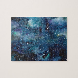 Puzzle Espace extra-atmosphérique Bleu Nebula Galaxie Aqu