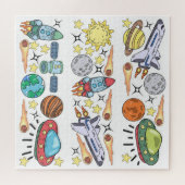 Puzzle Espace extra-atmosphérique : Doodles Vintages tiré (Horizontal)