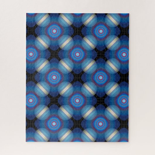 Puzzle Espace Géométrique Bleu (Vertical)