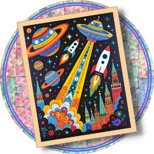 PUZZLE - Espace Rétro (Idéal pour les débutants !)