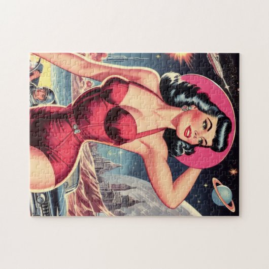 Puzzle Espace Sci-fi Pin-up (Horizontal)