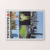 Puzzle Espagne - Barcelone - I Love - (Horizontal)