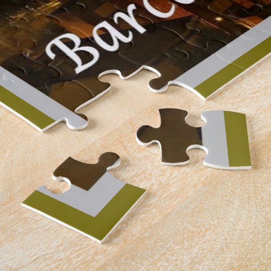 Puzzle Espagne - Barcelone par nuit - (Côté)