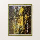 Puzzle Espagne - Barcelone par nuit - (Vertical)
