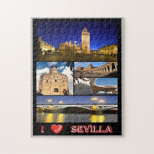 Puzzle Espagne - Sevilla - I Love - (Vertical)