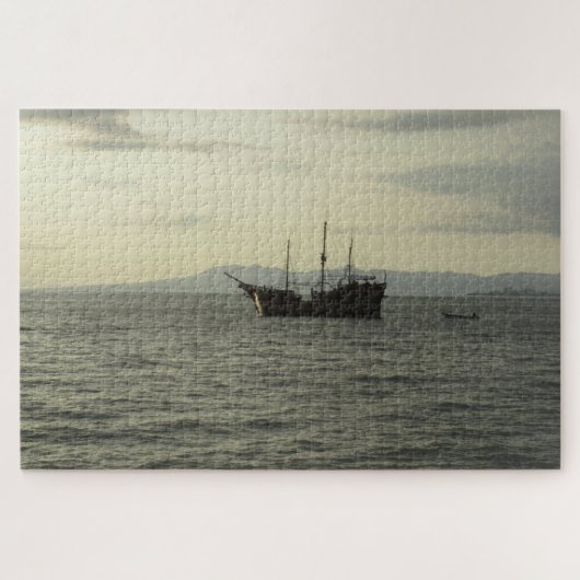 Puzzle espagnol de bateau de pirate de galion (Horizontal)