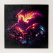 Puzzle Esprit de feu de phénix de robot cyber futuristic (Horizontal)