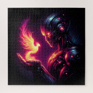 Puzzle Esprit de feu de phénix de robot cyber futuristic