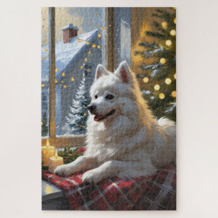 Puzzle Esquimau américain avec lumières de Noël pour les
