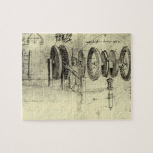Puzzle Esquisse technique d'une roue par Léonard de Vinci