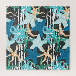 Puzzle Estarfish Vintage : Arrière - plan à rayures foncé