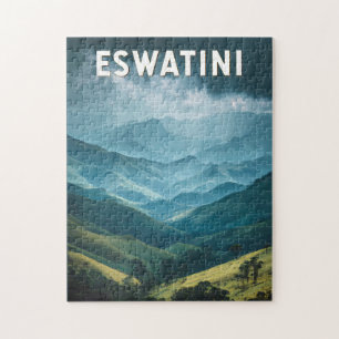 Puzzle Eswatini Illustration Voyage Art Vintage