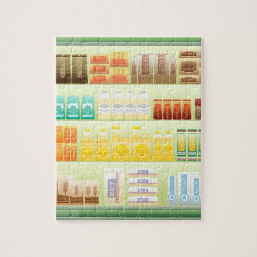 Puzzle étagère de supermarché café grains de thé (Vertical)