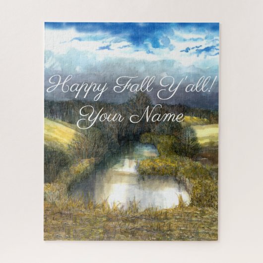 Puzzle Etanche d'automne peinture aquarelle (Vertical)