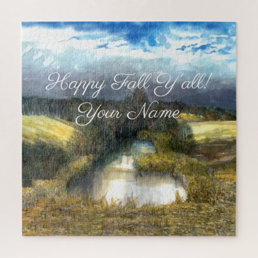 Puzzle Etanche d'automne peinture aquarelle (Vertical)