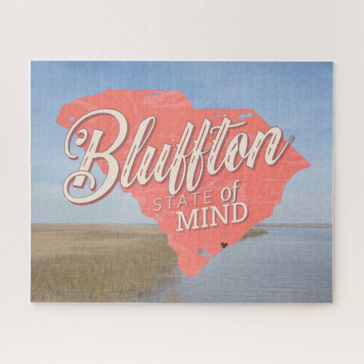 Puzzle État d'esprit Bluffton Basse Caroline du Sud (Horizontal)