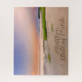 Puzzle État d'esprit de Bluffton Écrit dans le sable Plag (Vertical)