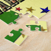 Puzzle État du Delaware Image Texte et Plan Plan Plan (Côté)