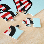 Puzzle Etat du Delaware USA Photo & Flag Text (Côté)