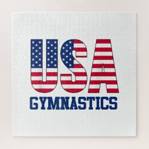 Puzzle Etats-Unis avec drapeau américain Gymnastique Spor