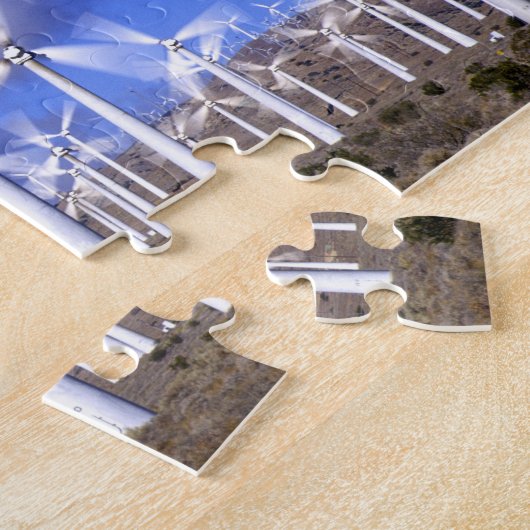 Puzzle États-Unis, Californie, Mojave. Vue d'une éolienne (Côté)