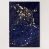 Puzzle États-Unis d'Amérique de nuit de l'espace (Vertical)