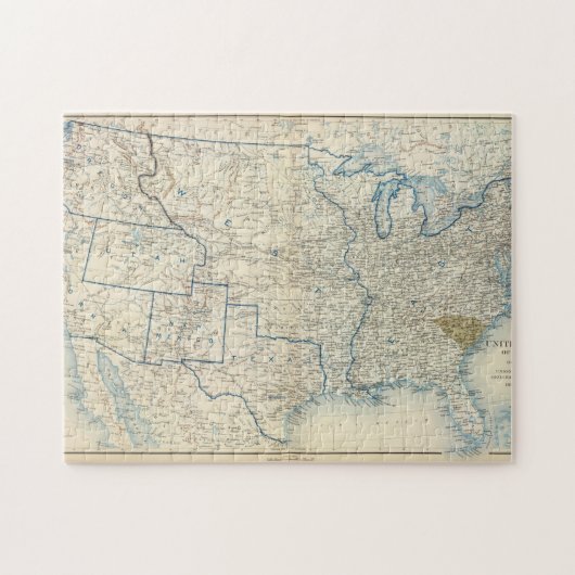 Puzzle États-Unis, décembre 1860 (Horizontal)