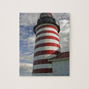 Puzzle États-Unis, Maine, Lubec. Phare de West Quoddy Hea