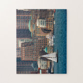 Puzzle États-Unis, Massachusetts. Skyline du front de mer (Vertical)
