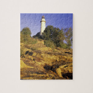Puzzle États-Unis, Michigan, lac Huron. Pointe Aux Barque